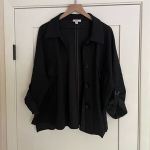 Bar III Black Utility Jacket Relaxed Fit